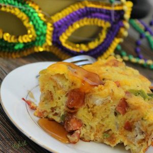 Mardi gras breakfast casserole
