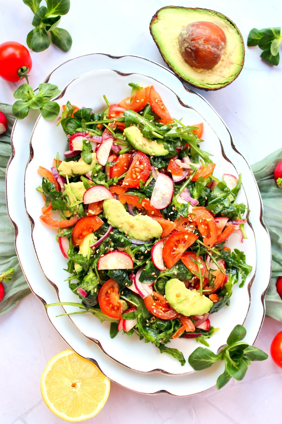 Fresh Spring Greens & Avocado Salad