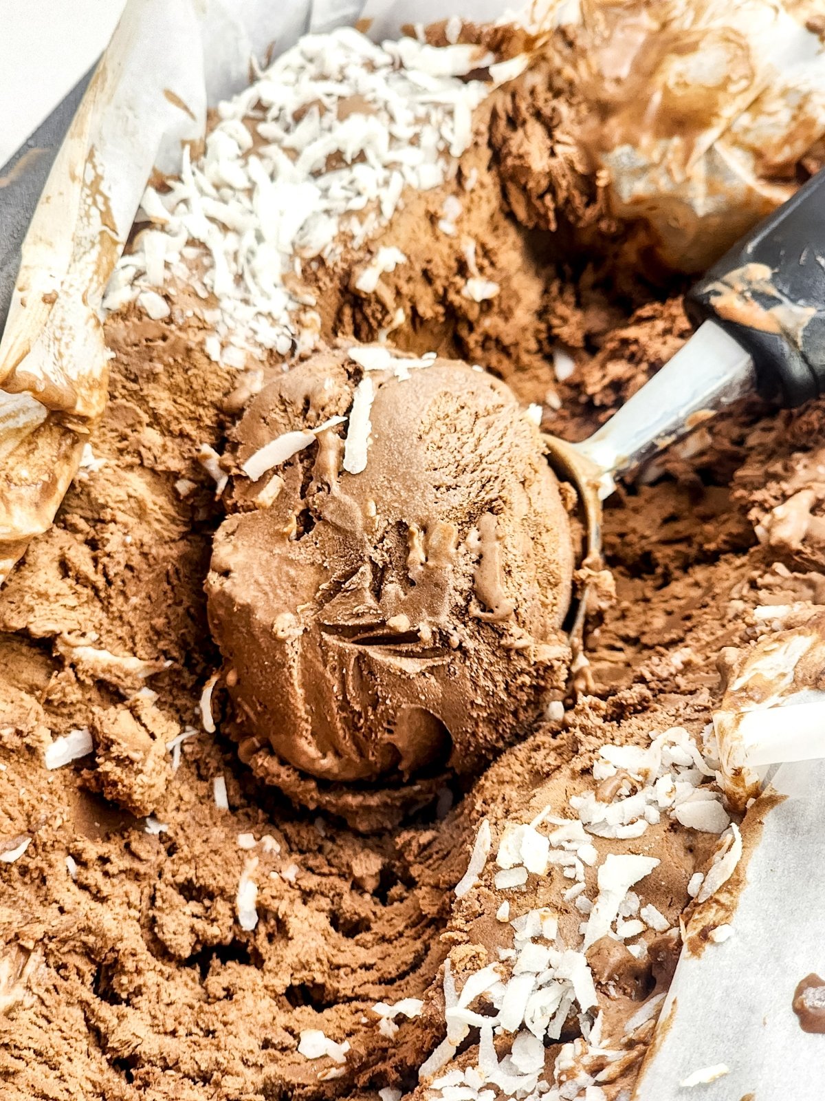 Raw Milk Chocolate Coconut Ice Cream
