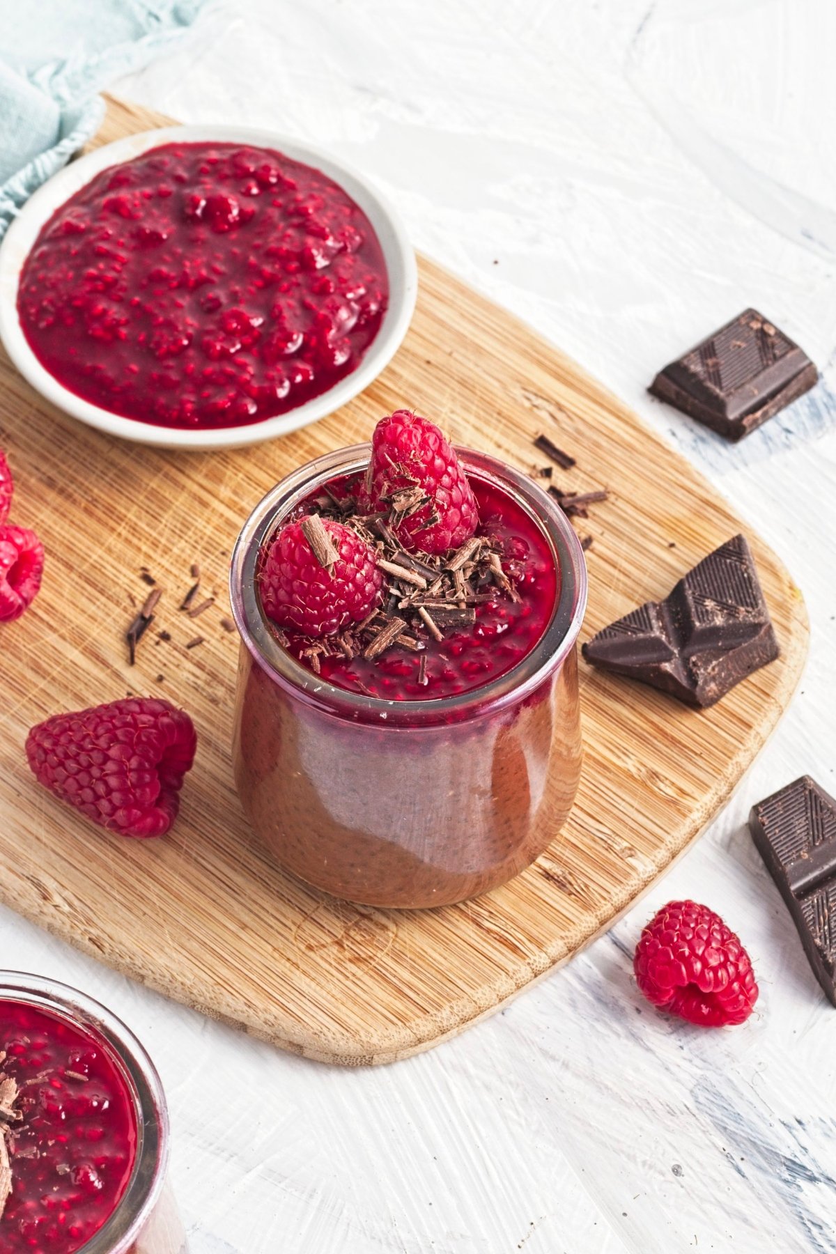 Cacao Raspberry Chia Pudding